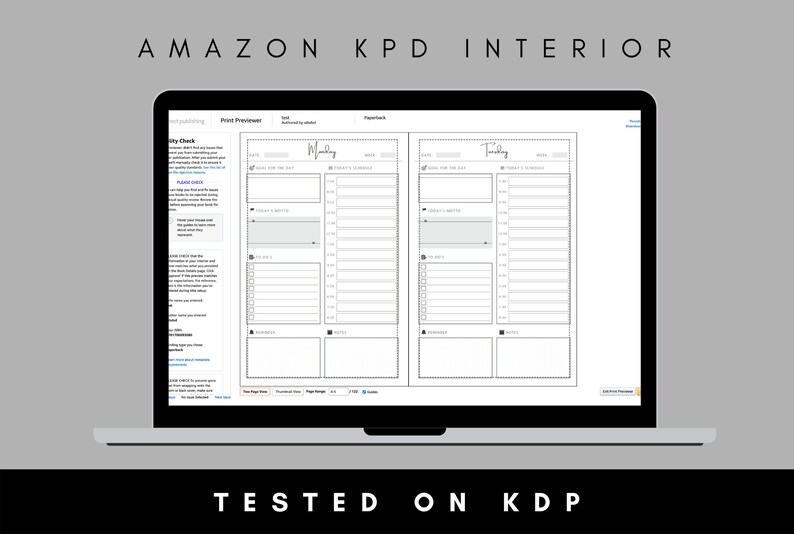 Download Daily Planner hourly 6x9 inches WITH bleed commercial use ...