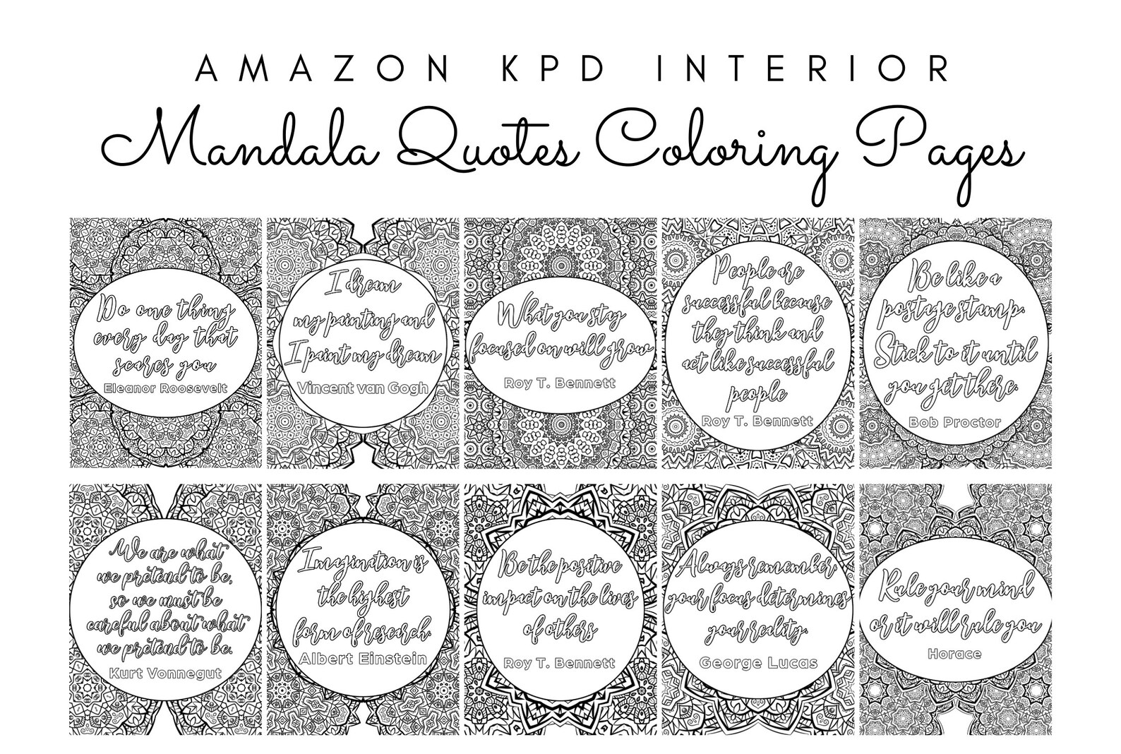 Download KDP Interior Template: Mandala Coloring Pages with Quotes ...