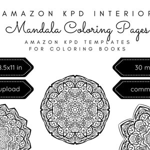 Download Kdp Interior Template Mandala Coloring Pages Pack 1 For Etsy