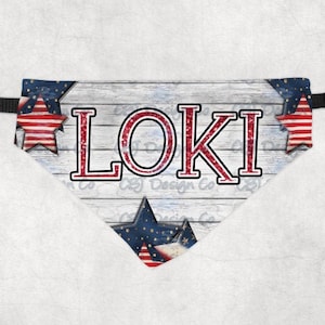 Digital Download, Patriotic XL Dog Bandana Design for Sublimation, Dog Bandana Design for Sublimation