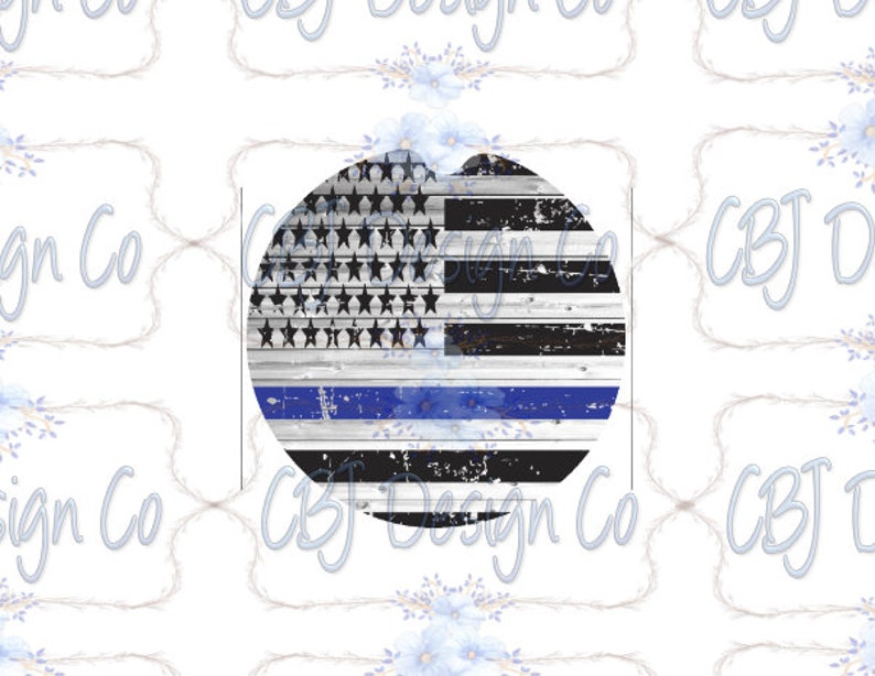 Download Car Coaster Template for Sublimation Thin Blue Line ...