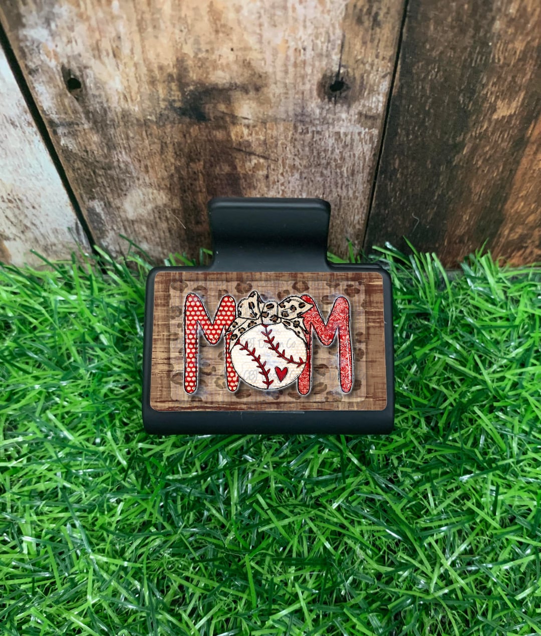 Digital Download for Sublimation, Small Claw Hair Clip Design, Baseball