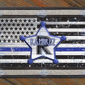 Digital Sublimation Download, Thin Blue Line Doormat Design, Police Doormat Design, Sublimation Design