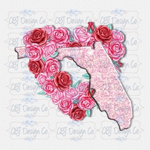 Digital Download, Florida Design, Florida Valentines Design, Valentines Design for Sublimation