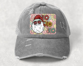 Digitaler Download für Sublimation, Rechteck-Hut-Patch Design, Retro-Weihnachtsdesign, Weihnachtshut-Patch, Hut-Patch Design Aparecium Blank