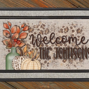 Digital Sublimation Download, Fall Doormat Design, Leopard Pumpkin Doormat Design, Fall Design, Door Mat Sublimation Design, Door mat design