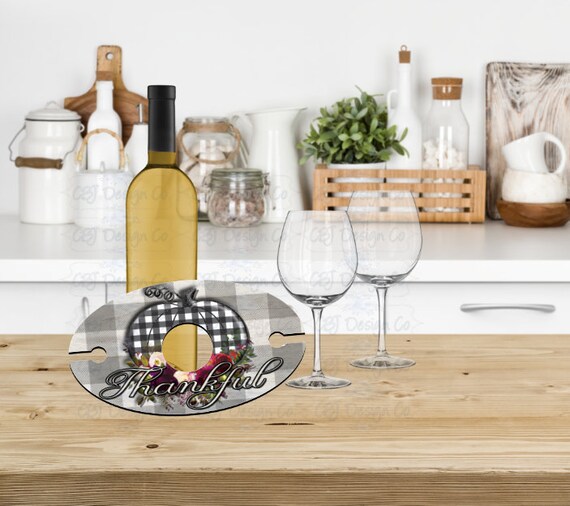 Digital Download for Sublimation Wine Caddy Design Fall Wine Design Fall Design Thankful Wine Caddy Design for Slinging Arrow Blank Etsy UK