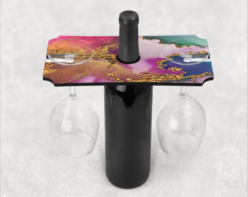 Gold Texture Wine Caddy Sublimation Template Digital Download Etsy