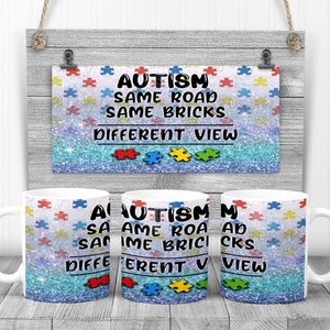 Digital Download for Sublimation, 11 oz Autism Mug Design, Autism Mug Design for Sublimation, Autism Design, Sublimation Mug Design