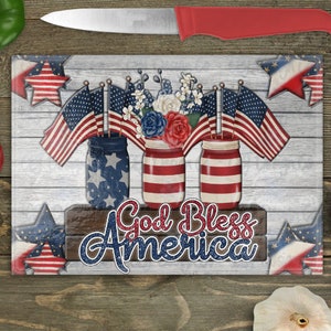 Digital Download for Sublimation, God Bless America Cutting Board Design, Patriotic Cutting Board, Cutting Board Design for Sublimation
