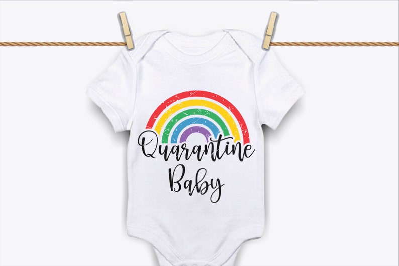 Download Quarantine Baby SVG Rainbow Pregnancy Announcement vest | Etsy