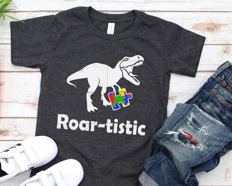 Download Autism SVG Roartistic SVG girls and boys dinosaur t-shirt ...