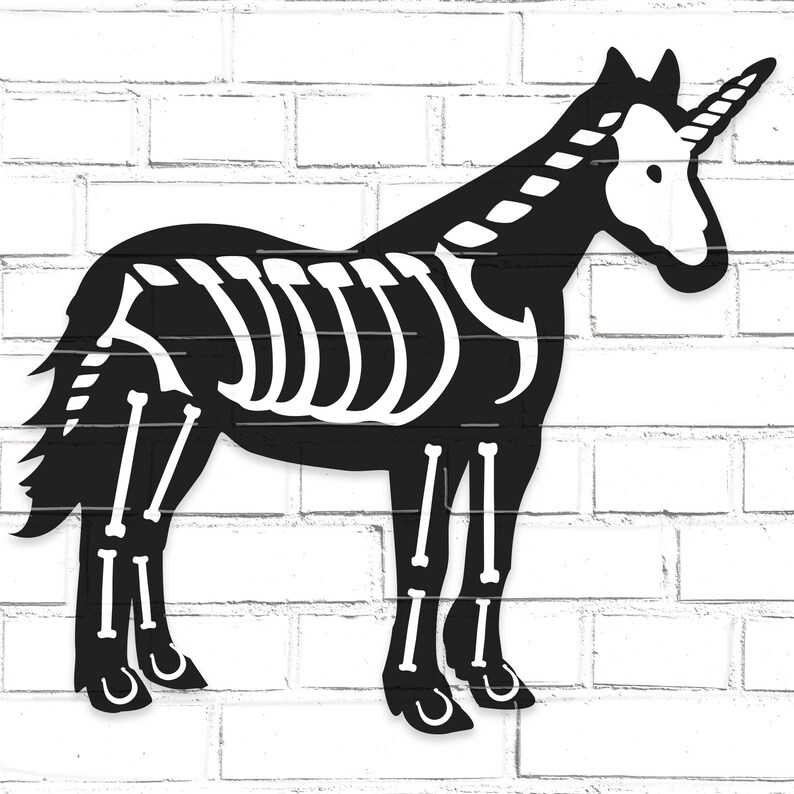 unicorn skeleton figure