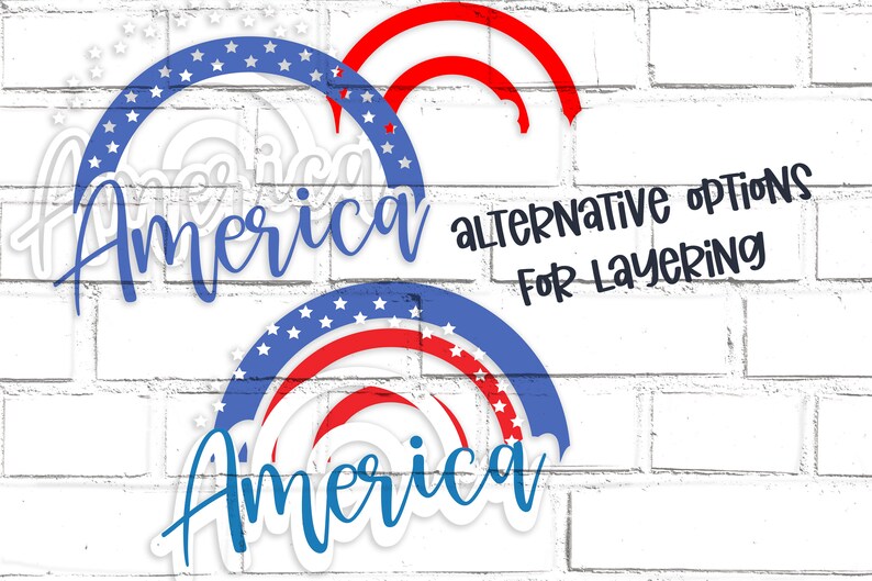 Download Patriotic Rainbow SVG 4th of July shirt cut file decal | Etsy