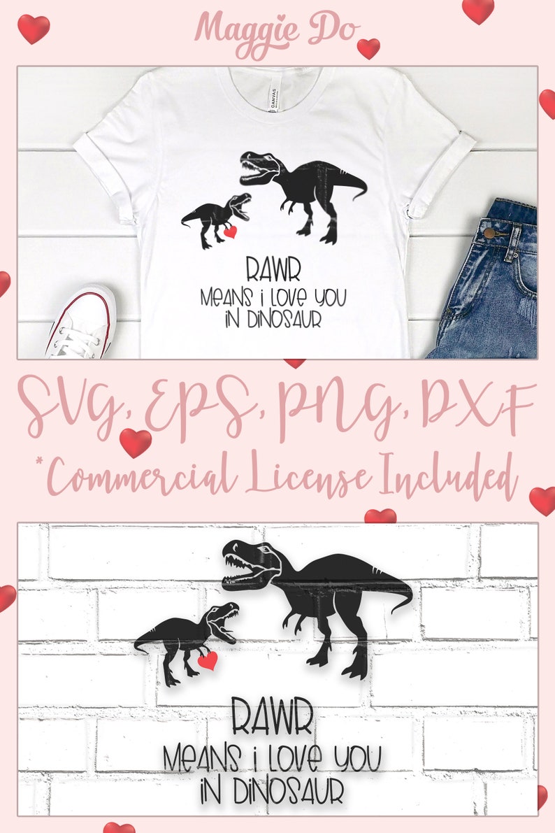 Download Mother's Day SVG kids dinosaur cut file to wear to | Etsy