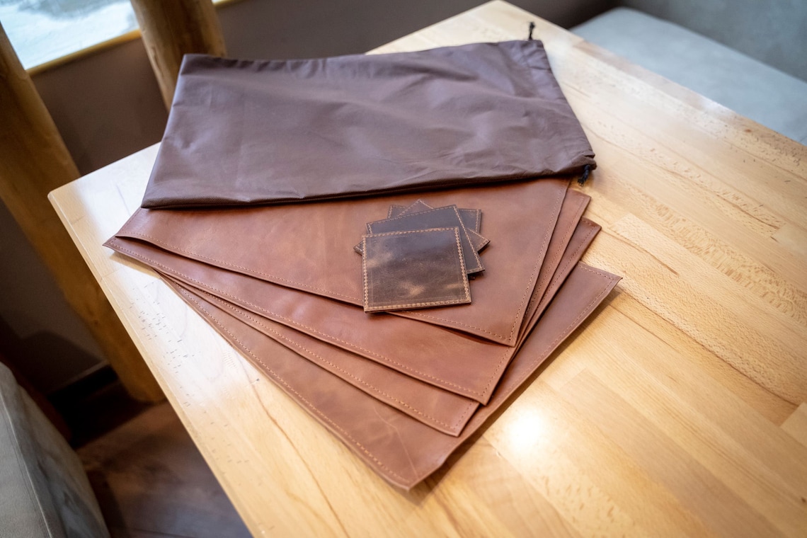 Geniune Leather Placemats and coasters Table Placemats Etsy