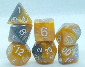 Gold & Schwarz Würfelset | Polyedrische Würfel Set | Dungeons and Dragons | Rollenspielwürfel | Rollenspiel Würfel | Geschenk für Aussenseiter | Kobold Krafts