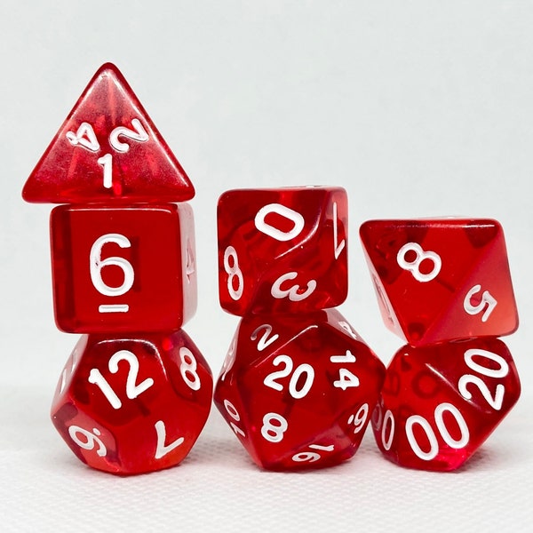 Red Dice Set Health Potion Red Polyhedral Dice Set Dungeons and Dragons Role Playing Dice RPG Dice Gift for Geeks