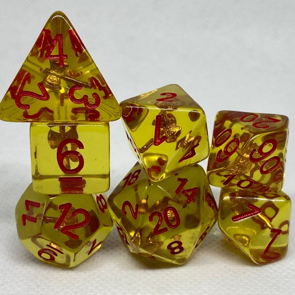 Barbarian Dice Set Barbarian's Axe Polyhedral Dice Set Dungeons and Dragons Role Playing Dice RPG Dice Gift for Geeks