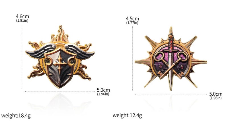 Baldur's Gate-Klassen-Pins 12 Stile verfügbar Dungeons und Drachen Rollenspiele Baldur's Gate 3 Bild 4