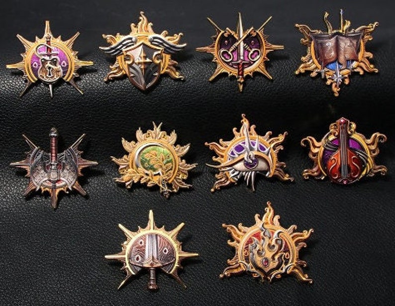 Baldur's Gate-Klassen-Pins 12 Stile verfügbar Dungeons und Drachen Rollenspiele Baldur's Gate 3 Bild 1