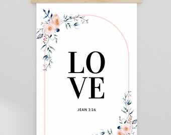 Love Poster John 3:16 | Marriage | Engagement| Birthday| And much more.