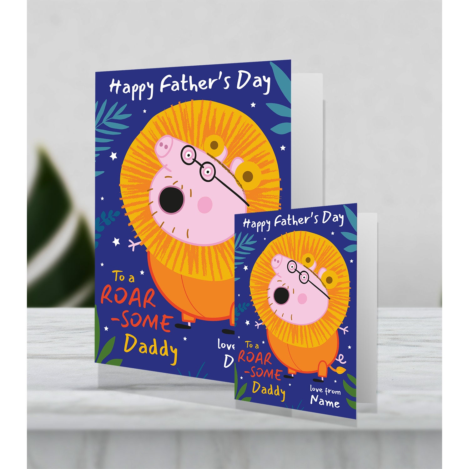 Personalised Peppa Pig Father's Day Card Add Any Name | Etsy