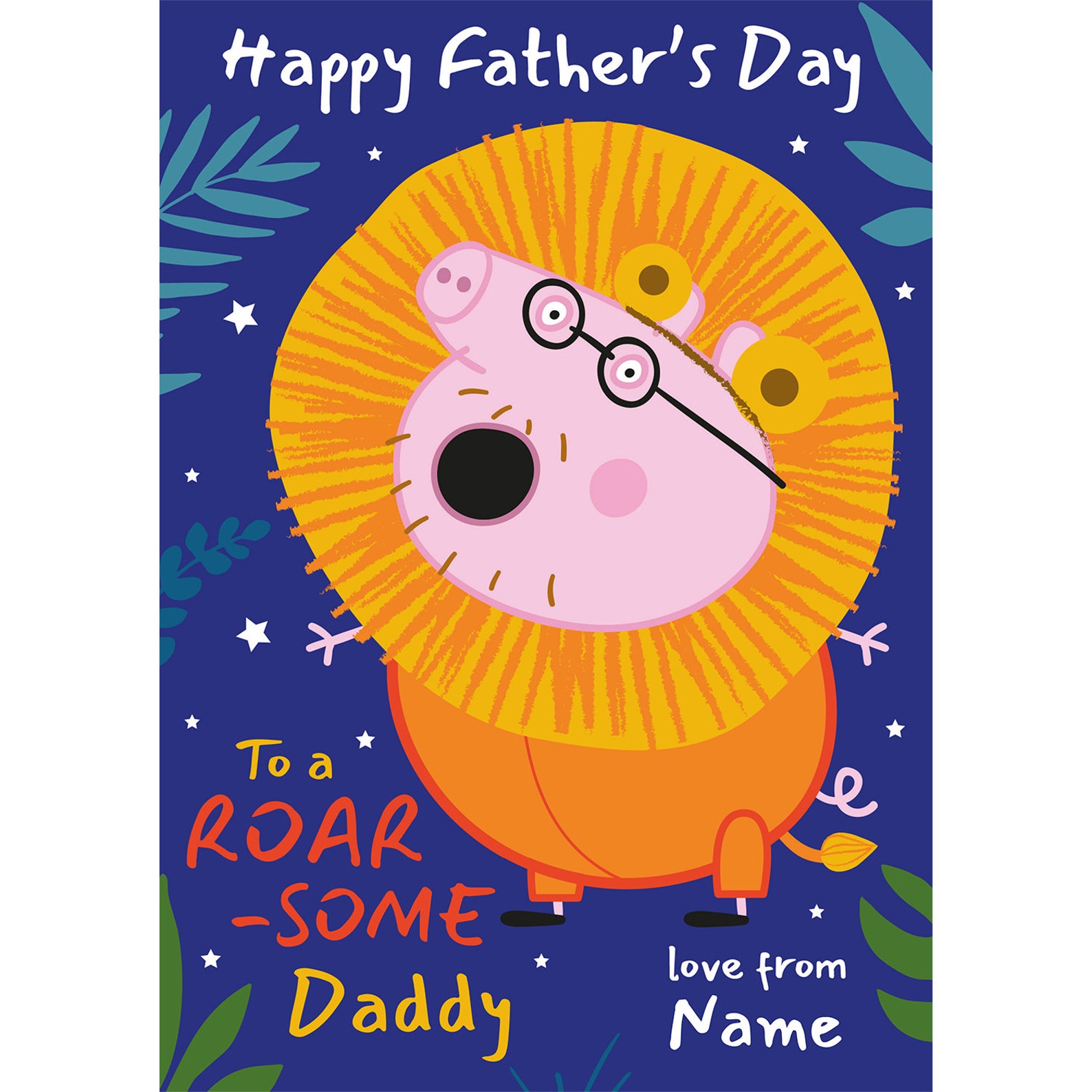 Personalised Peppa Pig Father's Day Card Add Any Name | Etsy