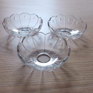 Set of 3 - Vintage Lead Crystal Bobeche for Chandelier; Lamp Light Repair Parts KR21
