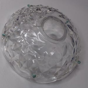 Set of 2 Vintage Pressed Glass Crystal Bobeche Candle Cup for Chandelier; Lamp Light Repair Parts KR4