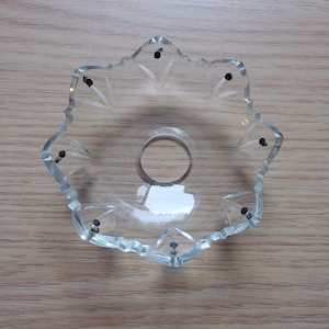 1 Vintage Lead Crystal Glass Bobeche Candle Cup for Chandelier; Lamp Light Repair Parts KR30