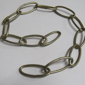 Vintage Steel Chandelier Chain,  19.75&quot; Length, Aged Nickel Finish