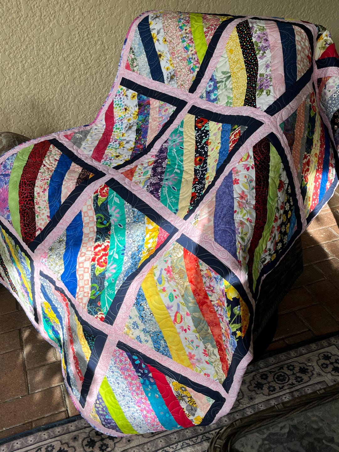 Handmade Scrappy Quilt - Etsy
