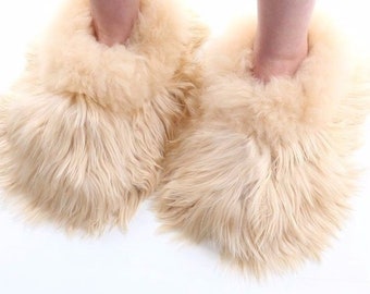 alpaca fur boots