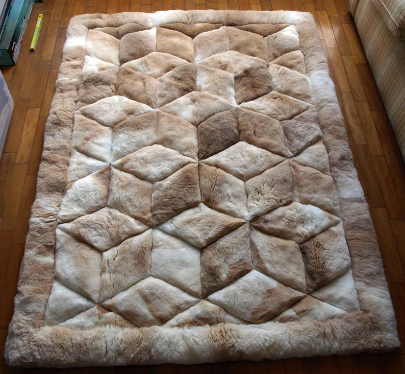 NEW ALPACA RUG with backing geometric alpaca rug peruvian Etsy