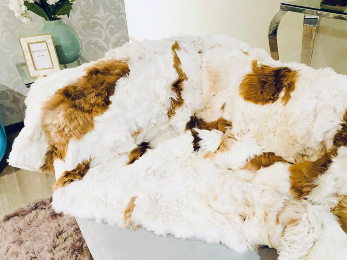 Stunning Alpaca fur throw Alpaca real fur throw blanket Etsy