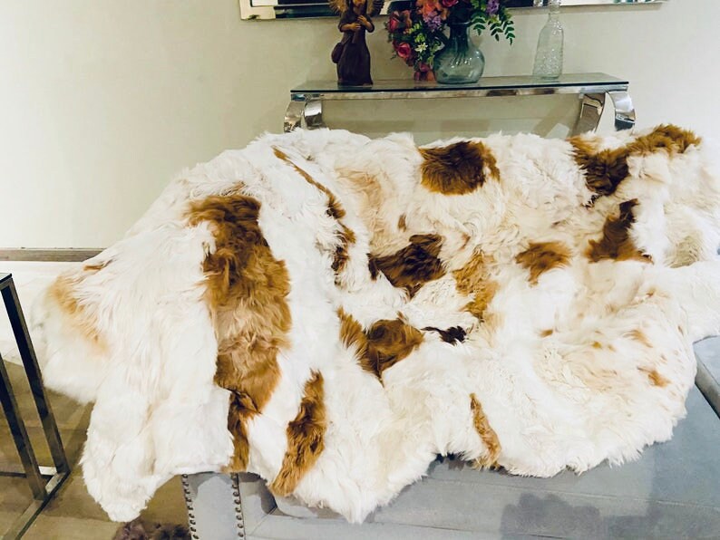 Stunning Alpaca fur throw Alpaca real fur throw blanket Etsy