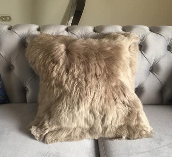 20 X 20 Alpaca Fur Pillow Cover Handmade In Peru Etsy