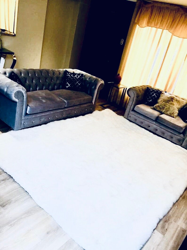 Deluxe White Baby Alpaca rug handmade in Peru Premium Baby Etsy