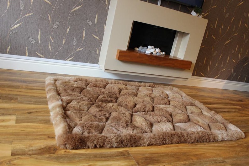 NEW ALPACA RUG with backing geometric alpaca rug peruvian Etsy