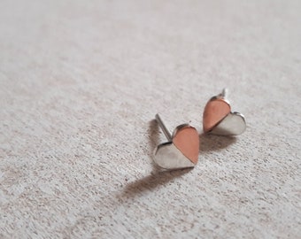 Small Heart Stud Earrings, Dainty Silver Jewelry, Cute Earrings, Valentines Day Gift