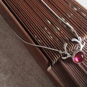 Rudolph Red-Nosed Reindeer Pendant, Red Corundum Christmas Charm image 3