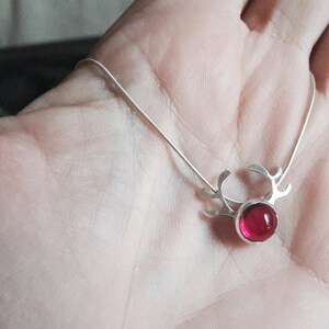 Rudolph Red-Nosed Reindeer Pendant, Red Corundum Christmas Charm image 8