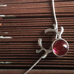 Rudolph Red-Nosed Reindeer Pendant, Red Corundum Christmas Charm image 5