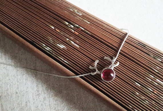 Rudolph Red-Nosed Reindeer Pendant, Red Corundum Christmas Charm