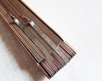Nickel Silver Oblong Simple Earrings, Long Dangle Minimal Earrings, Modern Pearl Jewelry