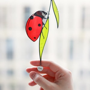 Ladybug Crystal Suncatcher Prism - JGBeads