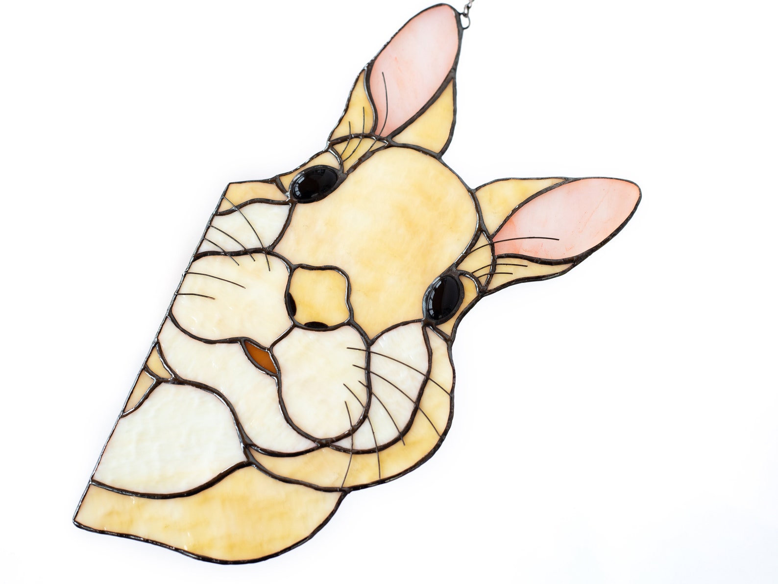 Easter Bunny Stained Glass Bunny Peeking Bunny Suncatcher | Etsy