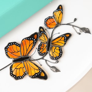 Stained Glass Butterfly Suncatcher – Garden Plant Stake Decor - Gift for Her - Plant Lover Gift for Mom or Grandma image 8