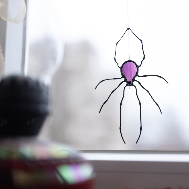 Stained Glass Spider Suncatcher - Thumbnail 3